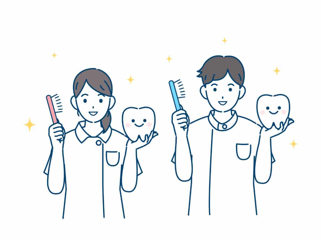 歯医者　歯科衛生士　歯磨きの説明