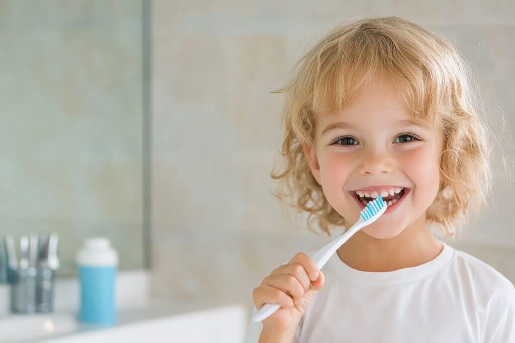 Teaching children proper dental hygiene habits